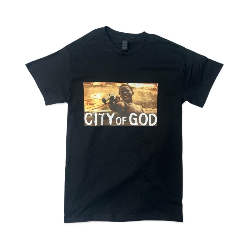 Sz various Black Graphic city of god graphic T-Shirt
